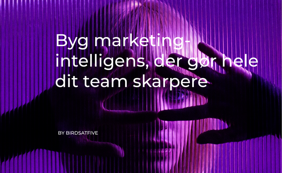 Byg marketing-intelligens, der gør hele dit team skarpere